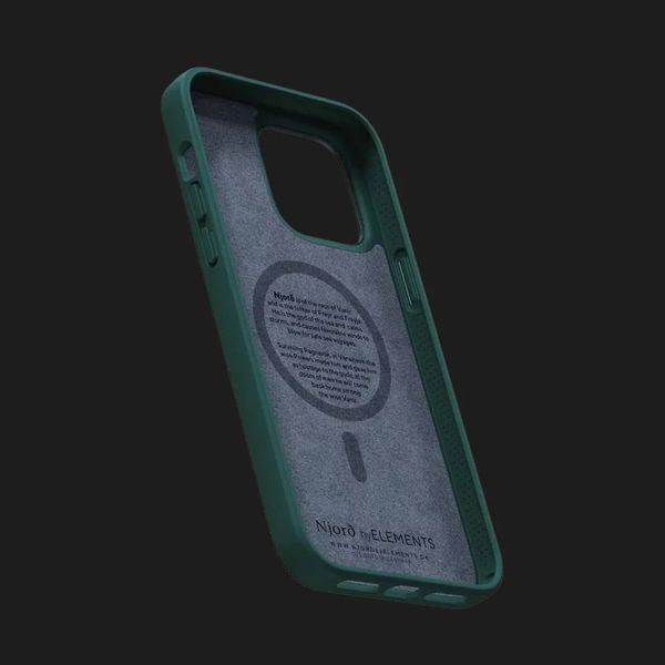 Чехол Elements Njord Salmon Leather MagSafe для iPhone 14 Pro (Green) 382909bd-08dc-4cc0-8cfd-8889ecb05df3 фото