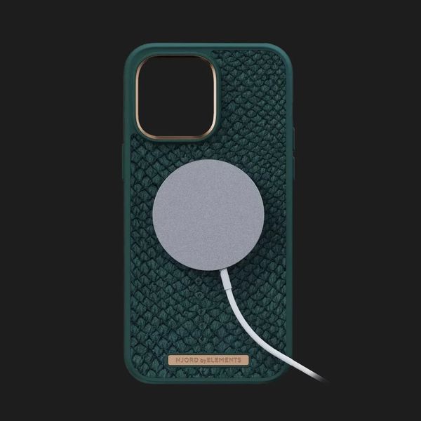 Чехол Elements Njord Salmon Leather MagSafe для iPhone 14 Pro (Green) 382909bd-08dc-4cc0-8cfd-8889ecb05df3 фото