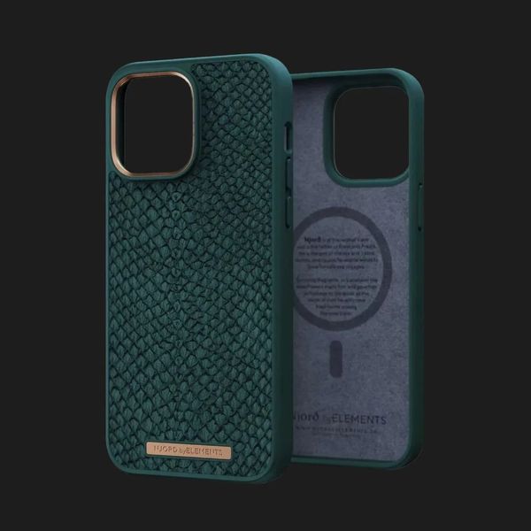 Чехол Elements Njord Salmon Leather MagSafe для iPhone 14 Pro (Green) 382909bd-08dc-4cc0-8cfd-8889ecb05df3 фото