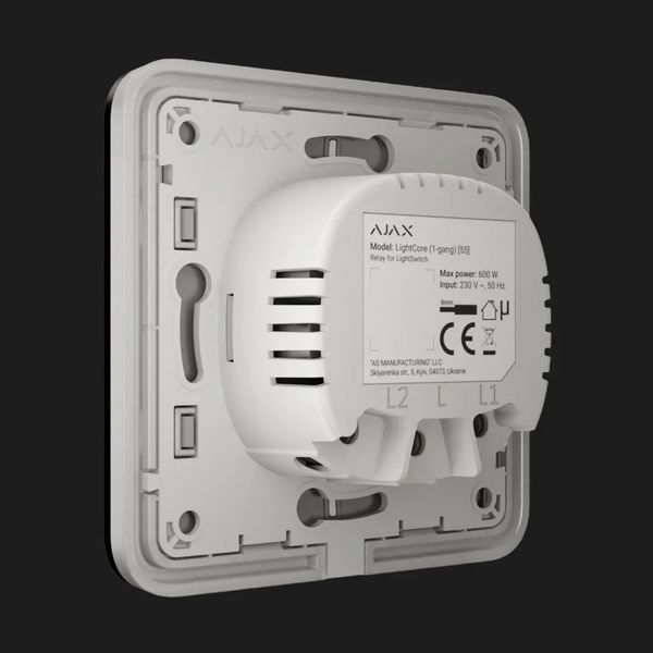 Выключатель одноклавишный Ajax LightSwitch (Black) 693990a1-f296-420f-af25-18010a1011ab фото