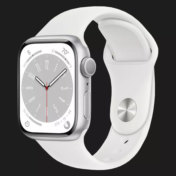 Apple Watch Series 8 45mm Silver Aluminum Case with White Sport Band (MP6N3) dd96c16c-b379-419f-ba33-4da40cb2a191 фото