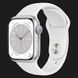 Apple Watch Series 8 45mm Silver Aluminum Case with White Sport Band (MP6N3) dd96c16c-b379-419f-ba33-4da40cb2a191 фото 1