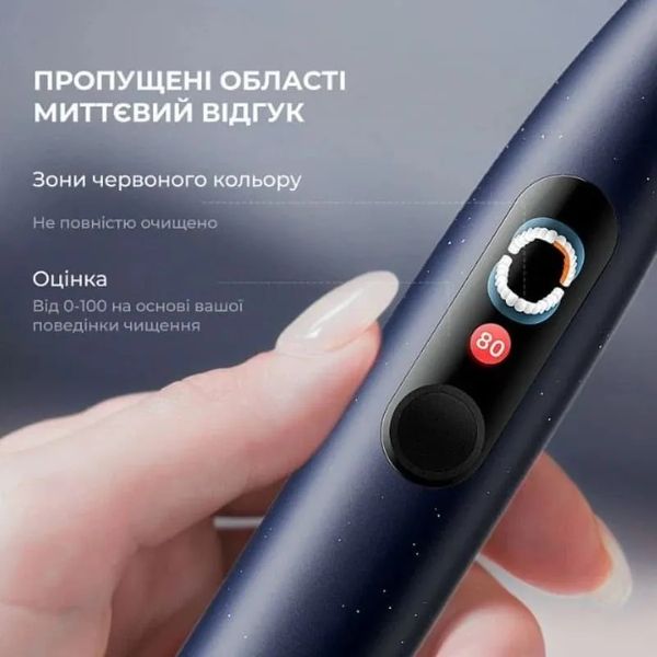 Зубная электрощетка Oclean X Pro Digital (Dark Blue) 81f6aad0-30b4-432a-b6f4-92fc92b41d40 фото