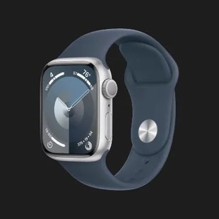 б/у Apple Watch Series 9 41mm Silver Aluminum Case with Storm Blue Sport Band S/M (MR903) 4efa7c4b-b333-416d-8511-0349072d988c фото