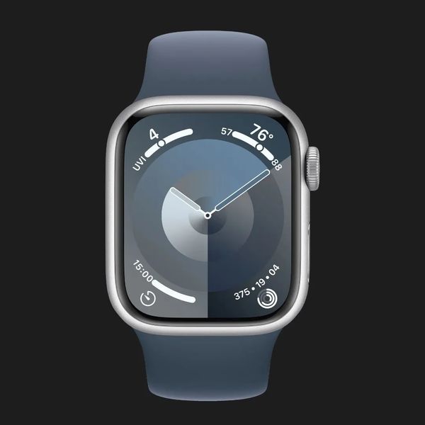 б/у Apple Watch Series 9 41mm Silver Aluminum Case with Storm Blue Sport Band S/M (MR903) 4efa7c4b-b333-416d-8511-0349072d988c фото