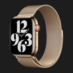 Оригинальный стальной ремешок Apple Milanese Loop для Apple Watch 38/40/41mm (Gold) (ML733) 158b2376-7a97-4c88-b04d-1f09b7dad62f фото