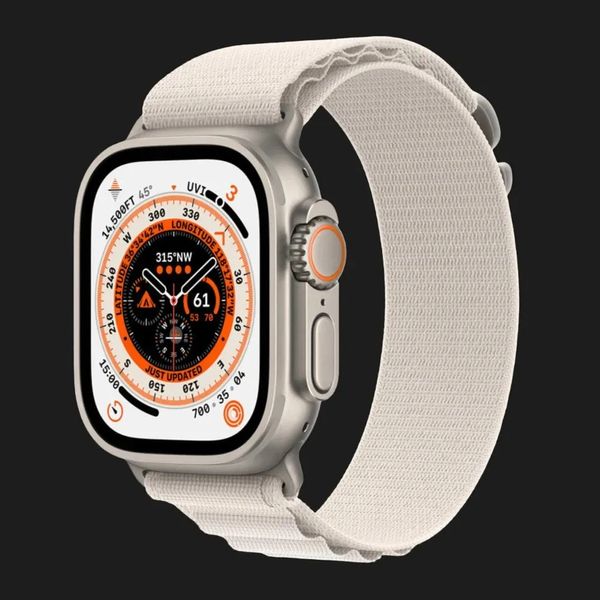 Apple Watch Ultra 49mm GPS + LTE Titanium Case with Starlight Alpine Loop Small (MQFQ3/MQEY3) 0dacf9fb-7052-4d02-b20f-6329262c86eb фото