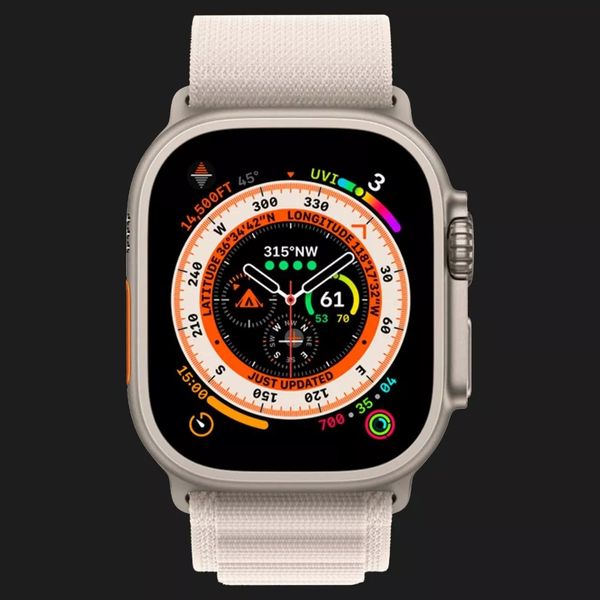 Apple Watch Ultra 49mm GPS + LTE Titanium Case with Starlight Alpine Loop Small (MQFQ3/MQEY3) 0dacf9fb-7052-4d02-b20f-6329262c86eb фото