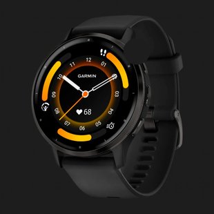 Годинник Garmin Venu 3 Slate Stainless Steel Bezel with Black Case and Silicone Band 2195643c-b860-465c-a72d-6a05b2fa128d фото