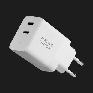 Зарядний пристрій Native Union Fast GaN Charger PD 35W Dual USB-C Port (White) (FAST-PD35-WHT-EU) bbd0dcdd-8222-4974-9dd4-31e59d4c5d2b фото