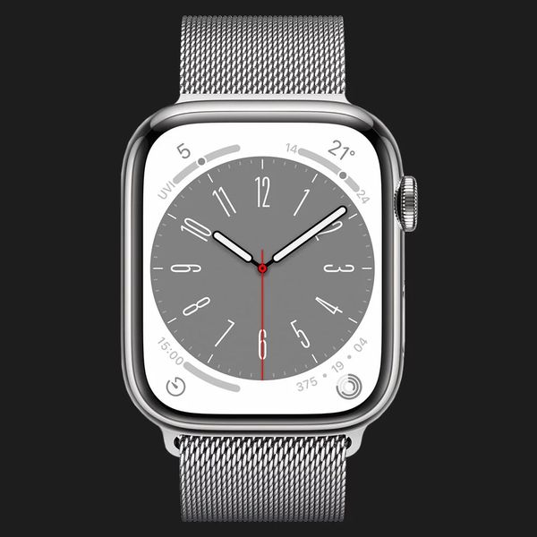 Apple Watch Series 8 41mm GPS + LTE, Silver Stainless Steel Case with Silver Milanese Loop (MNJ83) a1decb4a-3b32-40ac-a539-218fa6d2db3c фото