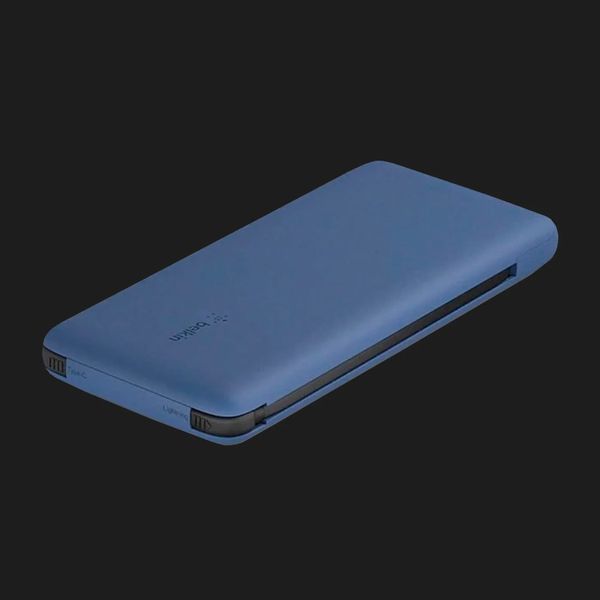 Портативный аккумулятор Power Bank Belkin 10000mAh, 23W, integrated cables (Blue) de2c4304-6b85-4788-9457-eb0c6daede10 фото