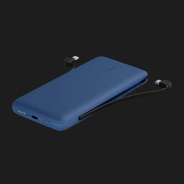 Портативный аккумулятор Power Bank Belkin 10000mAh, 23W, integrated cables (Blue) de2c4304-6b85-4788-9457-eb0c6daede10 фото