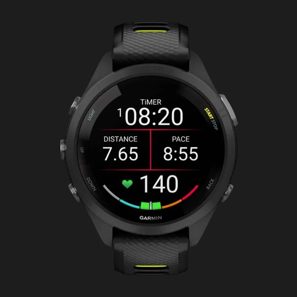 Garmin Forerunner 265S Black Bezel and Case with Black/Amp Yellow Silicone Band 5aa196fe-6300-43a8-84de-d467635165b2 фото