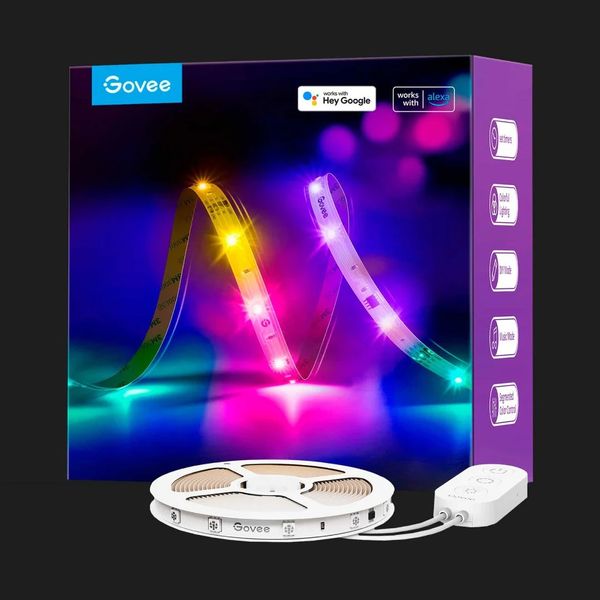 Стрічка світлодіодна розумна Govee H618A RGBIC Basic Wi-Fi + Bluetooth LED Strip Light 5м (White) 66689a89-9cb7-4468-a2e3-867385ad73cb фото