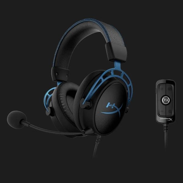 Ігрова гарнітура HyperX Cloud Alpha S 7.1 3.5mm/USB (Black/Blue) 03759535-1974-40ad-bb77-d5fea3927bf0 фото