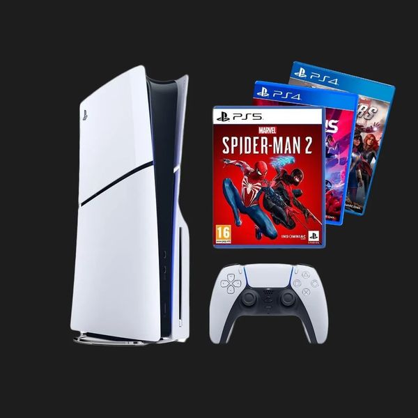 Ігрова приставка Sony PlayStation 5 Slim (BluRay) + Spider-Man 2 + Avengers + Guardians of the Galaxy 2367e8cc-19b9-4981-8b7f-26e833c83a9b фото