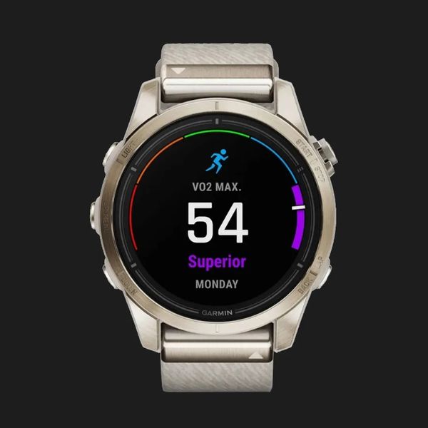 Garmin Epix Pro (Gen 2) Sapphire 42mm Soft Gold with Cream Heathered Nylon Band 03120d52-1bfa-4e46-ae88-0587afe2db80 фото