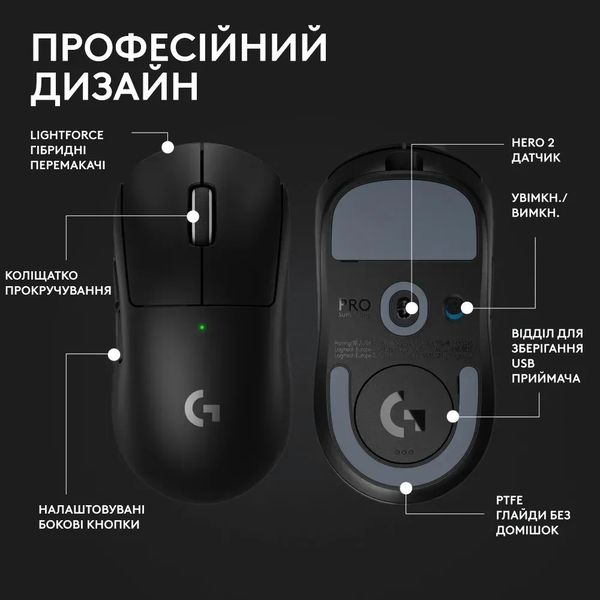 Ігрова миша Logitech G Pro X Superlight 2 (White) 11b577e4-12c1-4b64-bb8c-e220445f489b фото