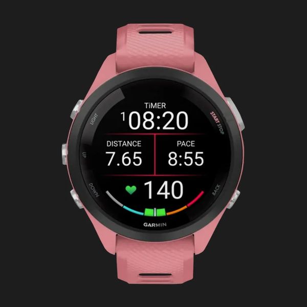 Garmin Forerunner 265S Black Bezel with Light Pink Case and Light Pink/Whitestone Silicone Band d1dcaf7e-915d-447b-9b5f-b60d0d3a641f фото