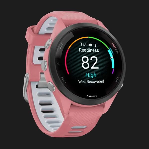 Garmin Forerunner 265S Black Bezel with Light Pink Case and Light Pink/Whitestone Silicone Band d1dcaf7e-915d-447b-9b5f-b60d0d3a641f фото