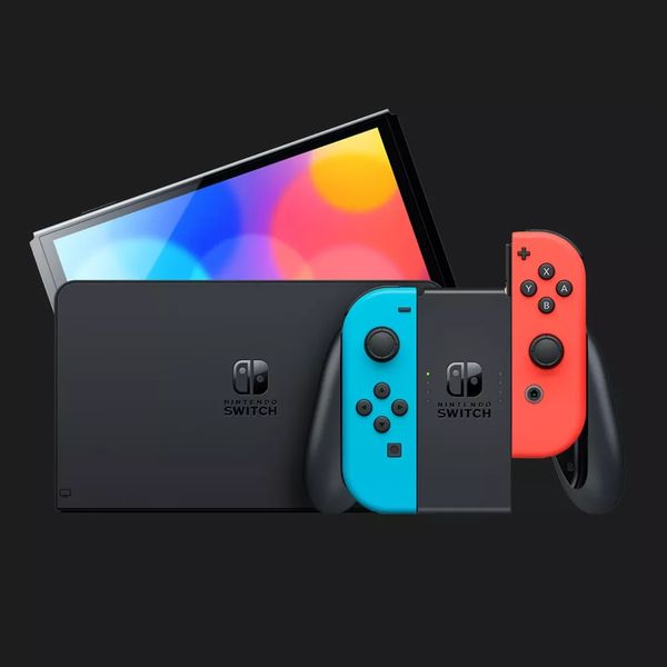 Портативная игровая приставка Nintendo Switch OLED with Neon Blue and Neon Red Joy-Con (045496883409) 0936af12-b6f7-4603-b18b-a402e29c6594 фото