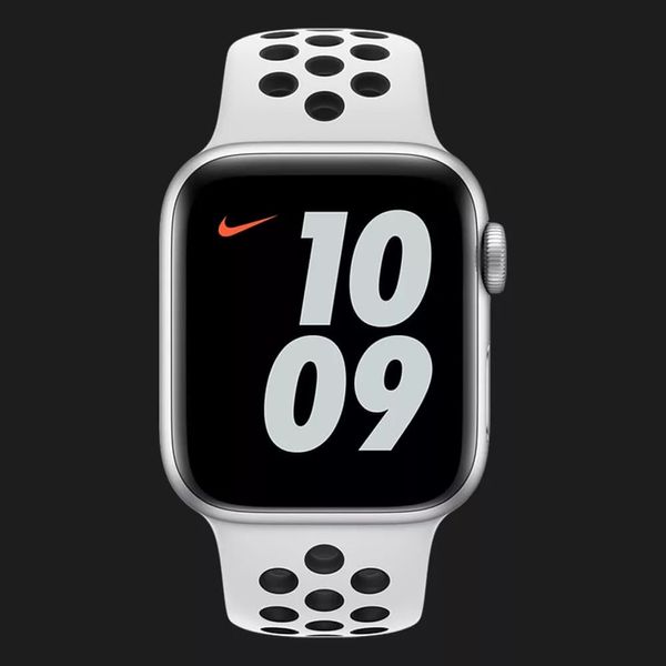 Оригінальний ремінець для Apple Watch 42/44/45/49 mm Nike Sport Band (Pure Platinum / Black) (MX8F2) e75cb942-46fe-44a1-ab5a-4f54884a93ff фото