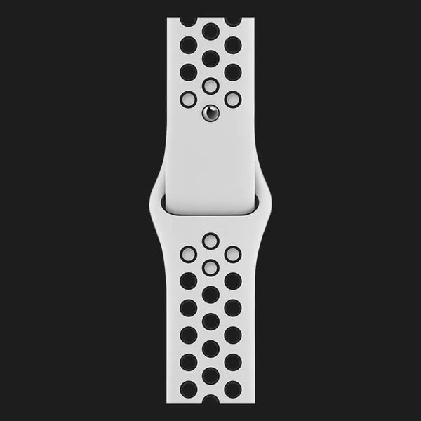 Оригінальний ремінець для Apple Watch 42/44/45/49 mm Nike Sport Band (Pure Platinum / Black) (MX8F2) e75cb942-46fe-44a1-ab5a-4f54884a93ff фото