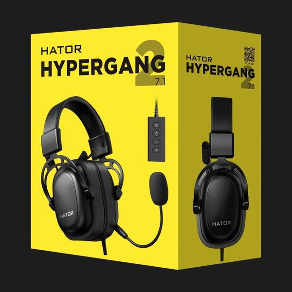 Игровая гарнитура HATOR Hypergang 2 USB 7.1 (Black) 397837a0-d3c2-4af5-986a-2091992bb044 фото