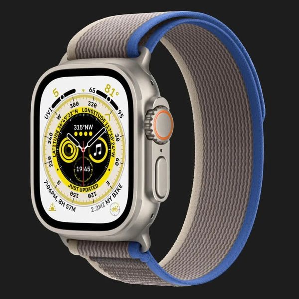 Apple Watch Ultra 49mm GPS + LTE Titanium Case with Blue/Gray Trail Loop M/L (MQF33/MQEJ3/MQFV3) e161914b-7e79-4227-b8c7-79f86ab353c9 фото