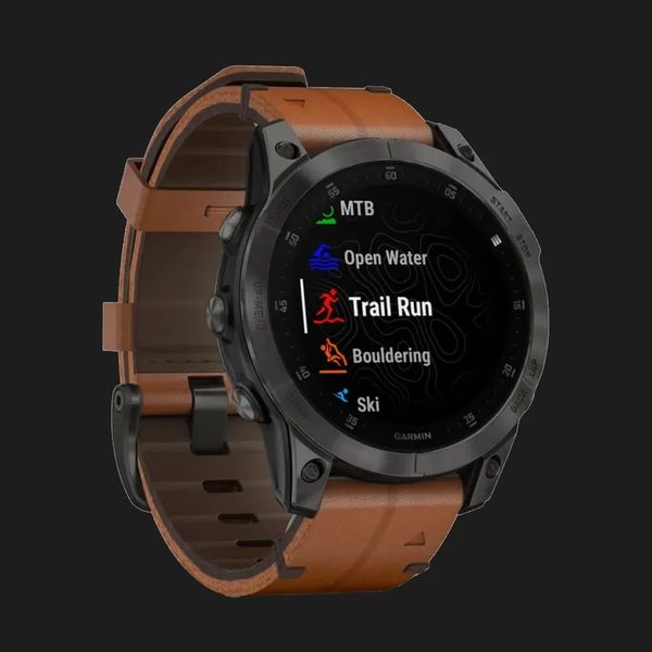 Garmin Epix (Gen 2) Sapphire Black Titanium with Chestnut Leather Band fd9c4c1c-4710-49f4-8c69-6b407099e294 фото