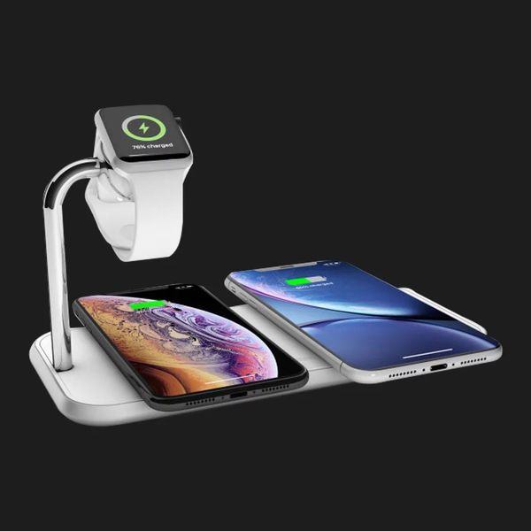 Беспроводная зарядка Zens Dual Aluminium Wireless Charger + Apple Watch 10W White (ZEDC05W/00) 8f03d3d3-79ea-4285-a3f2-383b21cd191f фото