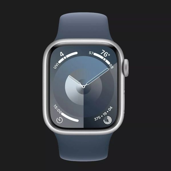 Apple Watch Series 9 41mm Silver Aluminum Case with Storm Blue Sport Band S/M (MR903) f31329d3-7944-4c70-9cd9-9216ff79a529 фото