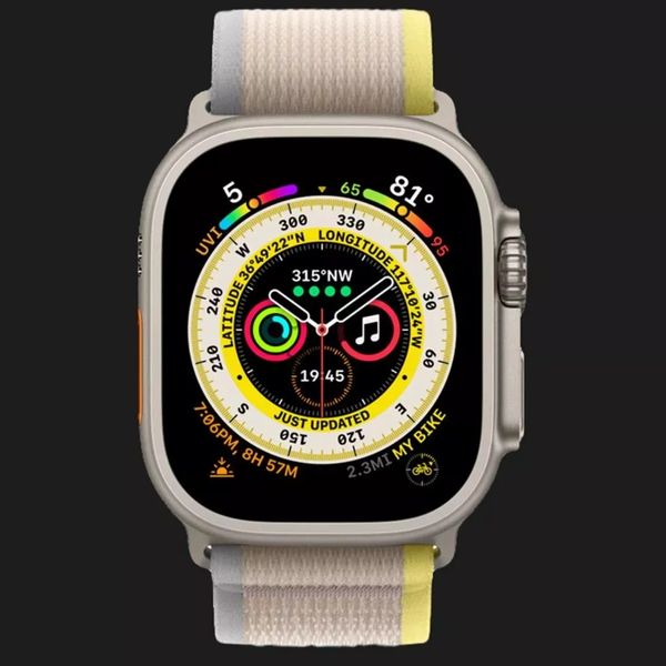 Apple Watch Ultra 49mm GPS + LTE Titanium Case with Yellow/Beige Trail Loop M/L (MQFU3/MQF23) 389809da-4c43-4d3c-9389-1aa1d123dd0b фото