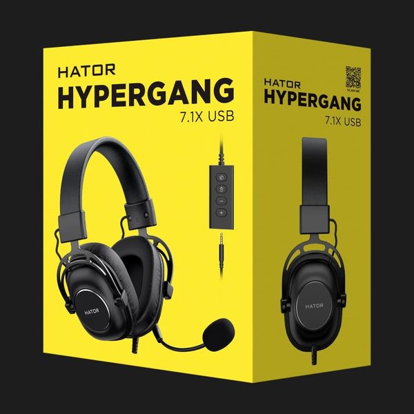 Игровая гарнитура HATOR Hypergang 7.1X USB (Black) 766c9fc2-24be-4c16-917c-f95897e21094 фото