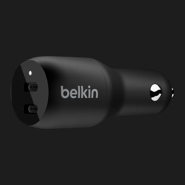 Автомобильное зарядное устройство Belkin Dual USB-C Car Charger 36W (Black) 3b1727f7-f46c-4c9c-8ba4-c3f104aa3950 фото