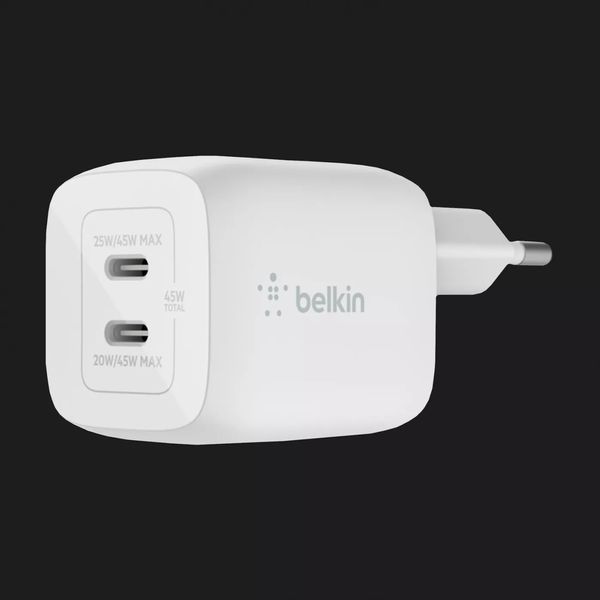 Зарядное устройство Belkin Home Charger 45W GAN PD PPS Dual USB-С (White) c63df908-68bc-4ed8-ba91-8805162ee9ad фото