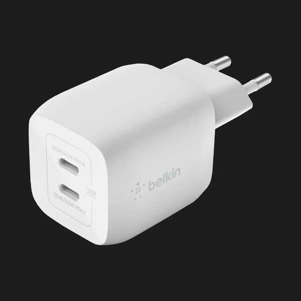 Зарядное устройство Belkin Home Charger 45W GAN PD PPS Dual USB-С (White) c63df908-68bc-4ed8-ba91-8805162ee9ad фото