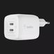 Зарядний пристрій Belkin Home Charger 45W GAN PD PPS Dual USB-С (White) c63df908-68bc-4ed8-ba91-8805162ee9ad фото 1