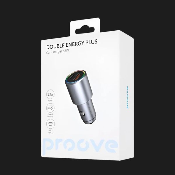 Автомобильное зарядное устройство Proove Double Energy Plus 53W (USB + Type-C) (Gray) ebc53213-70a0-400f-beb8-39c929aad1cc фото