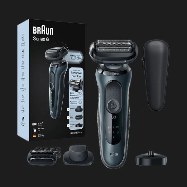 Электрическая бритва BRAUN Series 6 61-N4820cs Flex Wet&Dry (Black/Silver) bc080e3a-3d3b-4ed5-a5b9-caa79a192a72 фото