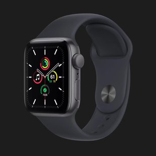 Apple Watch Series SE 40mm Space Gray with Midnight Sport Band (MKQ13) 38e69492-738d-4c61-9050-86449f07a81d фото