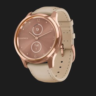 Garmin Vivomove Luxe 18K Rose Gold PVD Stainless Steel Case with Light Sand Italian Leather Band 96e53fb0-d989-4504-863d-4f2a20d19c41 фото