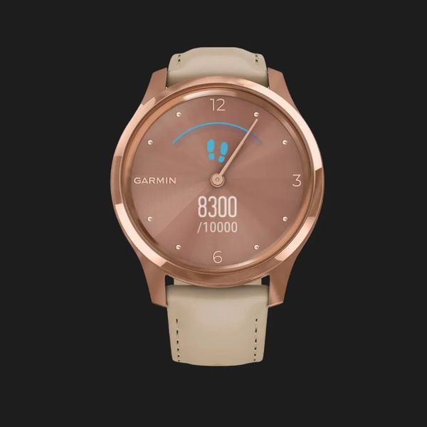 Garmin Vivomove Luxe 18K Rose Gold PVD Stainless Steel Case with Light Sand Italian Leather Band 96e53fb0-d989-4504-863d-4f2a20d19c41 фото