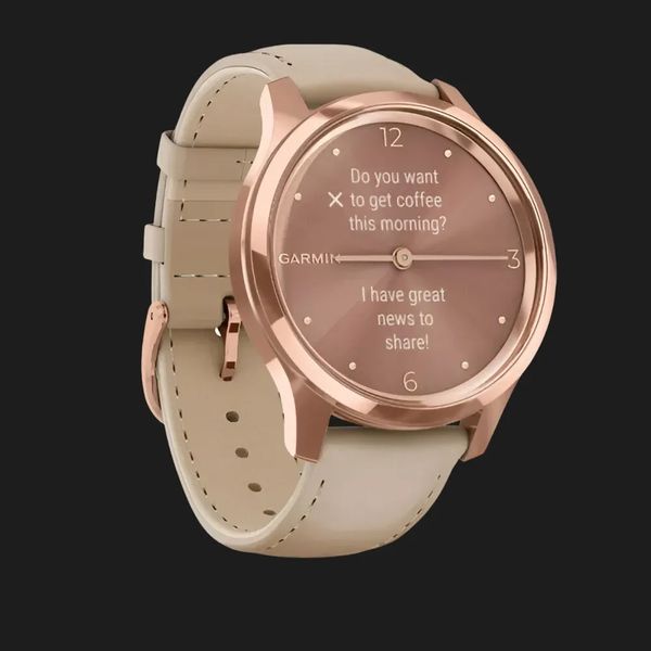 Garmin Vivomove Luxe 18K Rose Gold PVD Stainless Steel Case with Light Sand Italian Leather Band 96e53fb0-d989-4504-863d-4f2a20d19c41 фото