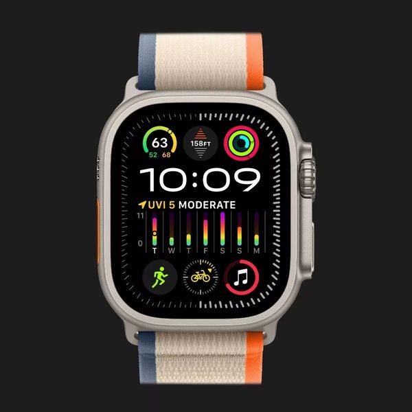 Apple Watch Ultra 2 49mm GPS + LTE Titanium Case with Orange/Beige Trail Loop M/L (MRF23) 1d1bacb5-2210-4509-ba24-df2244760aab фото