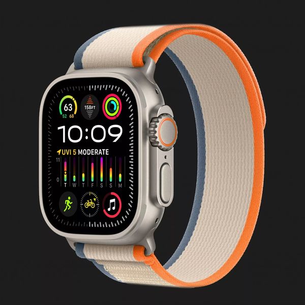 Apple Watch Ultra 2 49mm GPS + LTE Titanium Case with Orange/Beige Trail Loop S/M (MRF13) 6cbf0518-227d-4788-ac9f-e56715064ca6 фото