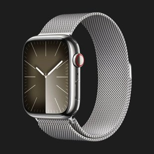 Apple Watch Series 9 45mm GPS + LTE, Silver Stainless Steel Case with Silver Milanese Loop (MRMQ3) 0b9119d3-c3bb-40ef-b39e-6828044fa32b фото