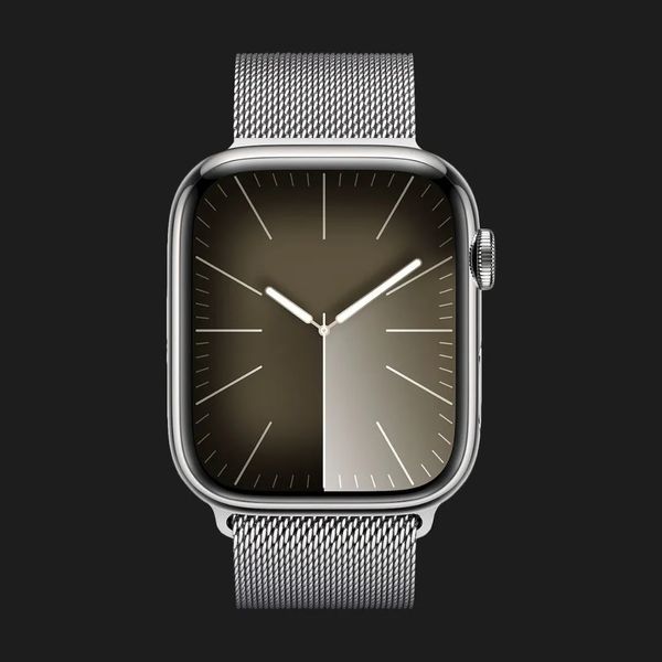 Apple Watch Series 9 45mm GPS + LTE, Silver Stainless Steel Case with Silver Milanese Loop (MRMQ3) 0b9119d3-c3bb-40ef-b39e-6828044fa32b фото