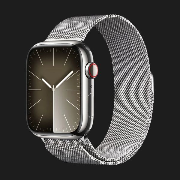 Apple Watch Series 9 45mm GPS + LTE, Silver Stainless Steel Case with Silver Milanese Loop (MRMQ3) 0b9119d3-c3bb-40ef-b39e-6828044fa32b фото